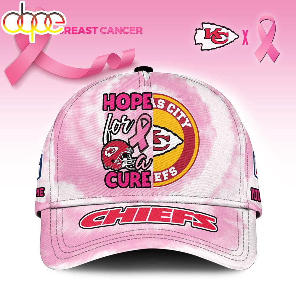 Custom Name Kansas City Chiefs NFL Breast Cancer Awareness Baseball Cap