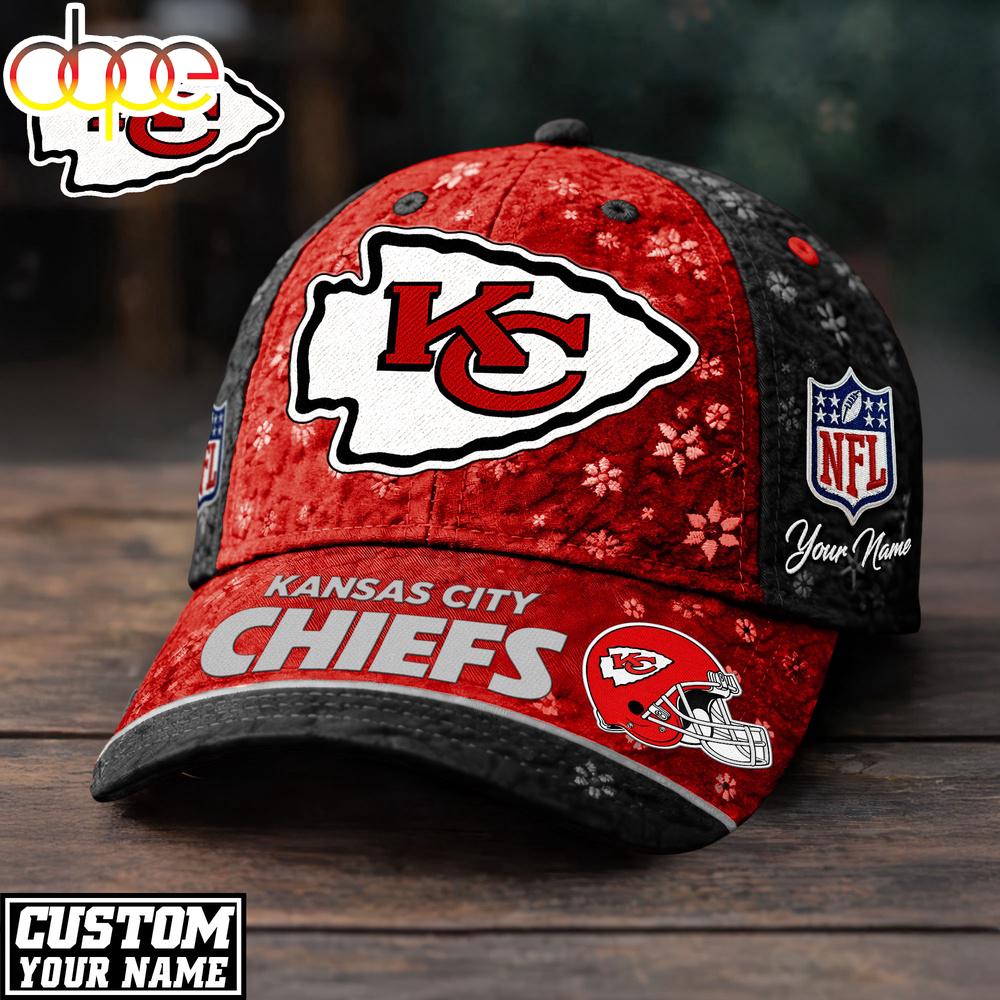 Custom Name Kansas City Chiefs NFL Flower Classic Cap