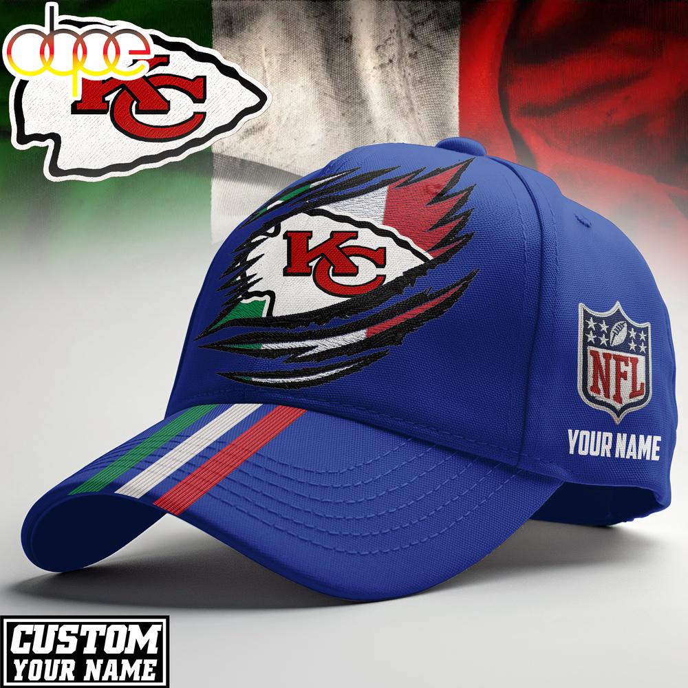 Custom Name Kansas City Chiefs NFL Italy Classic Cap