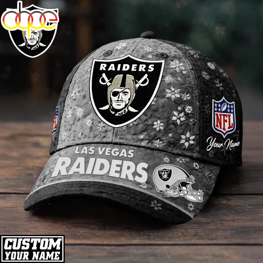 Custom Name Las Vegas Raiders NFL Flower Classic Cap