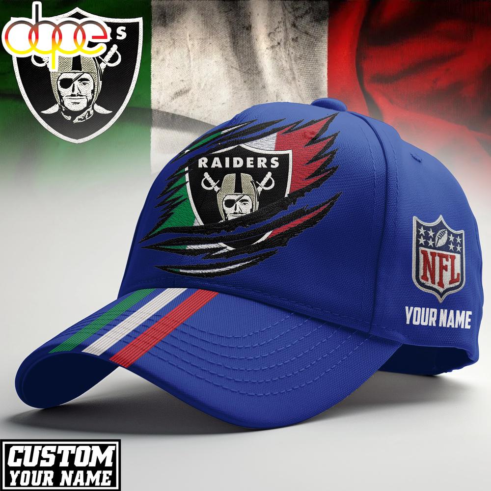 Custom Name Las Vegas Raiders NFL Italy Classic Cap