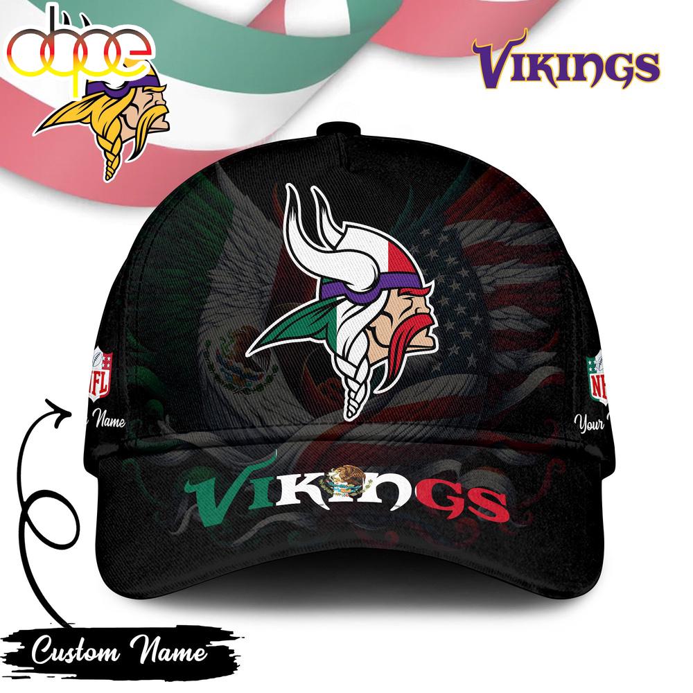 Custom Name Minnesota Vikings NFL Mexican Classic Baseball Cap