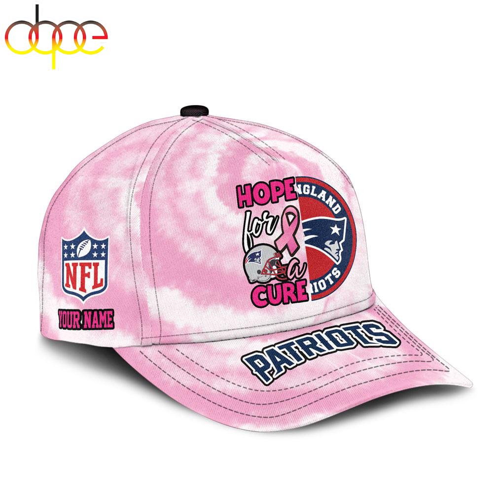 Custom Name New England Patriots NFL Breast Cancer Awareness Baseball Cap