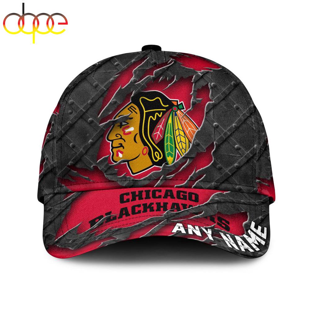 Custom Name NHL Chicago Blackhawks Baseball Classic Cap For Fans