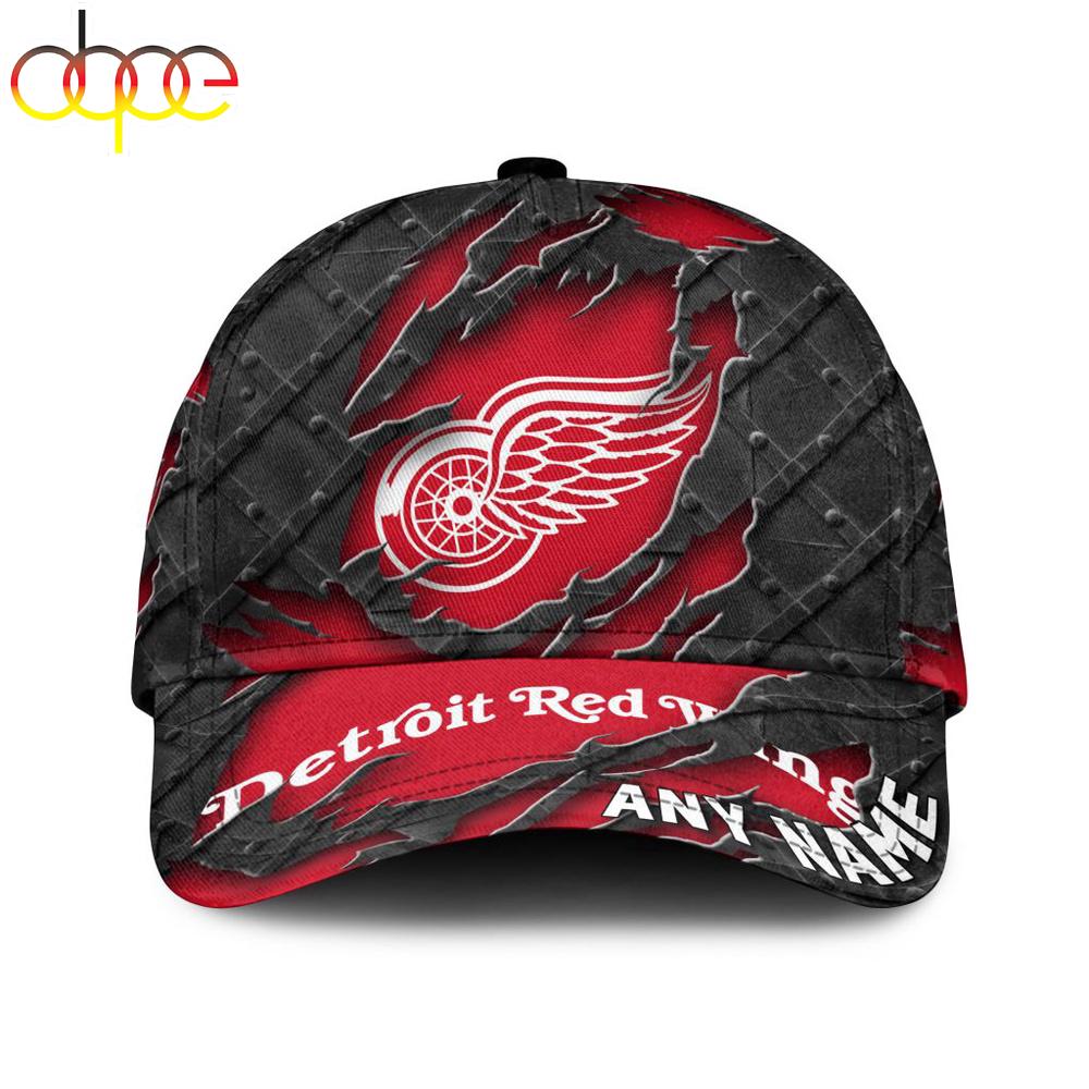Custom Name NHL Detroit Red Wings Baseball Classic Cap For Fans