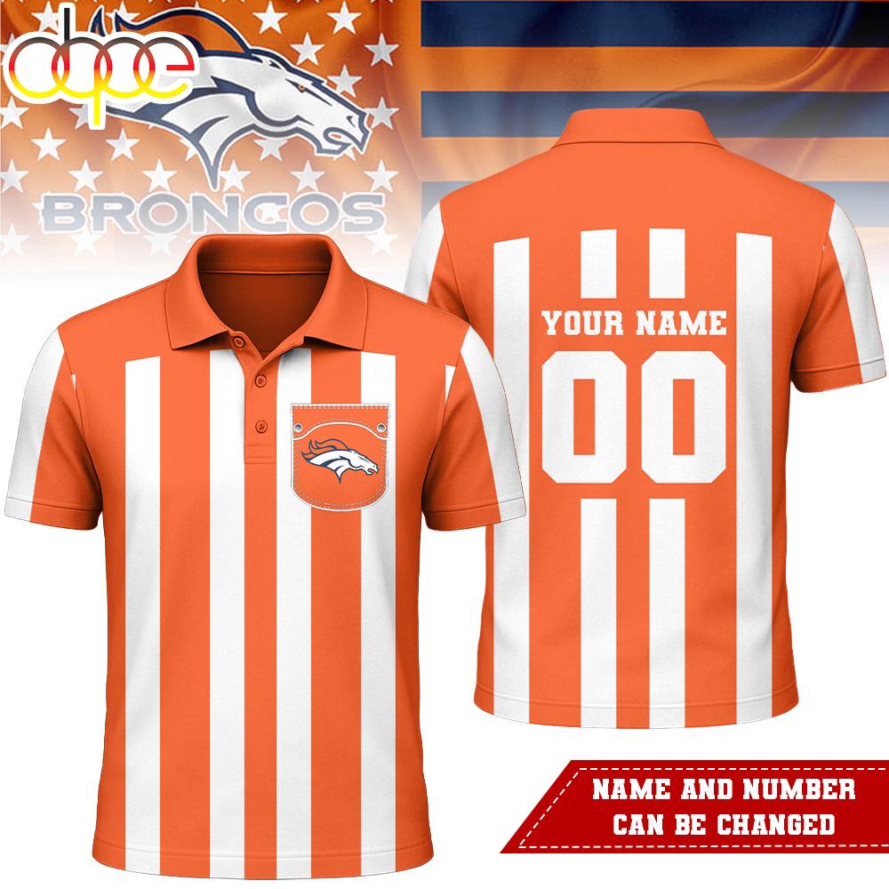 Custom Name Number Denver Broncos NFL Referees 3D Polo Shirt