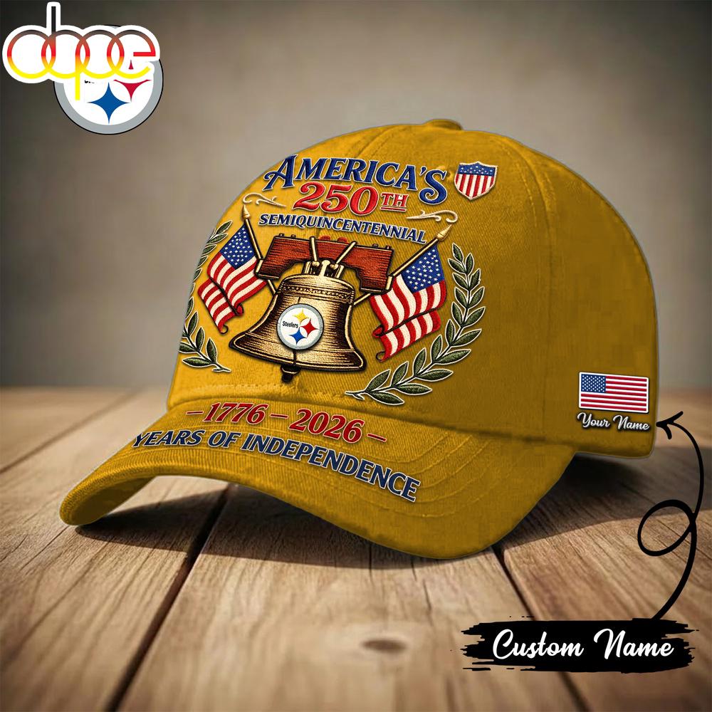 Custom Name Pittsburgh Steelers NFL 1776-2026 Years Of Independence Classic Cap