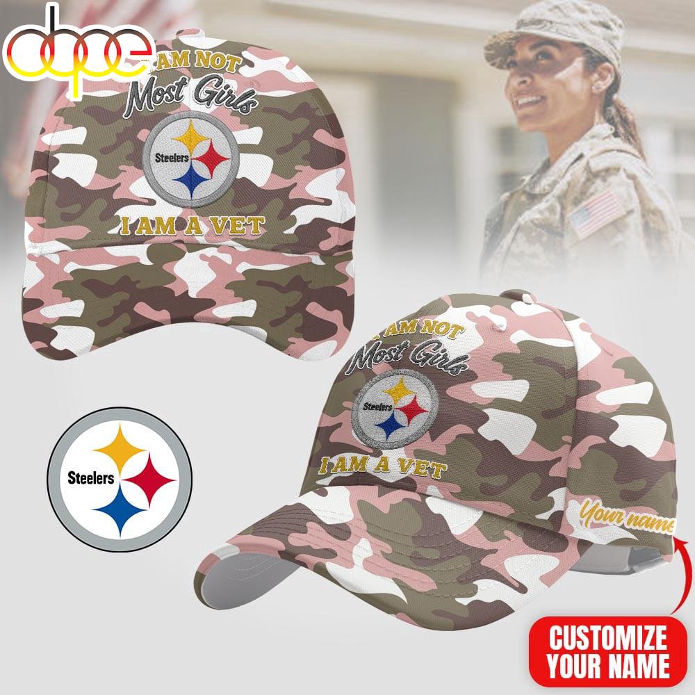 Custom Name Pittsburgh Steelers NFL Camo Veterans Classic Cap