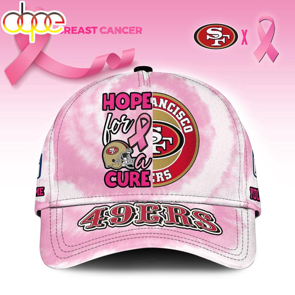 Custom Name San Francisco 49ers NFL Breast Cancer Awareness Baseball Cap