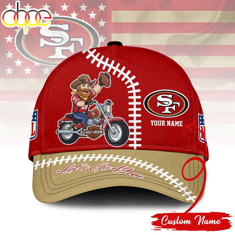 Custom Name San Francisco 49ers NFL Harley Davidson Classic Baseball Cap