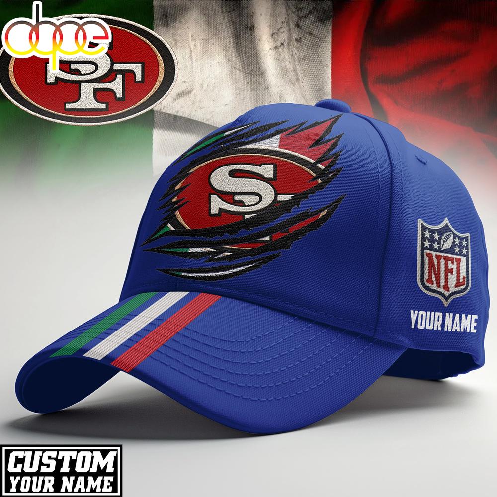 Custom Name San Francisco 49ers NFL Italy Classic Cap