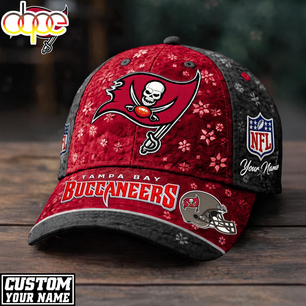 Custom Name Tampa Bay Buccaneers NFL Flower Classic Cap