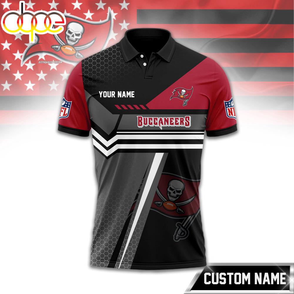 Custom Name Tampa Bay Buccaneers NFL Inspired 3D Polo Shirt
