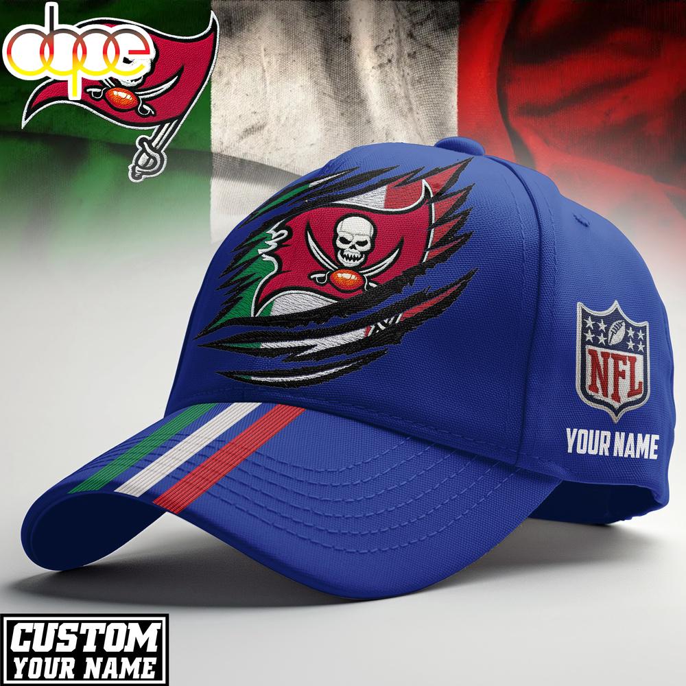 Custom Name Tampa Bay Buccaneers NFL Italy Classic Cap