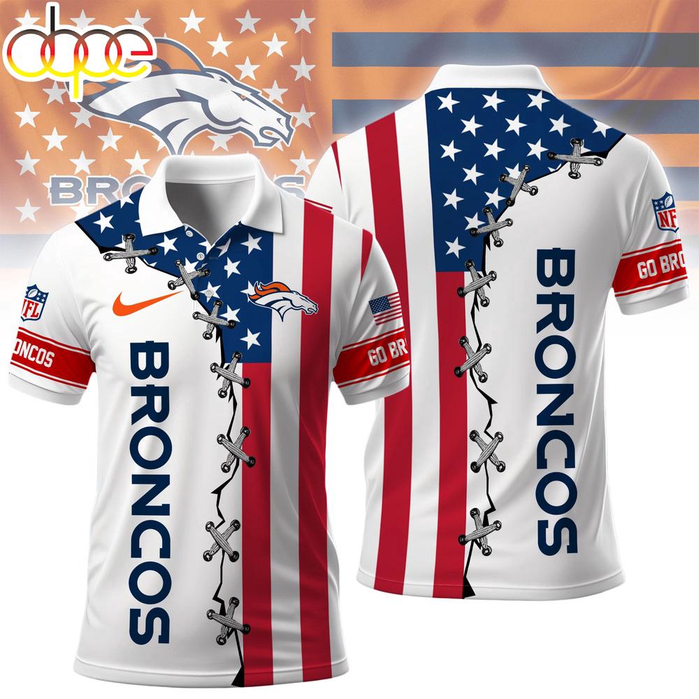 Denver Broncos NFL Freedom American Polo Shirt For Fans