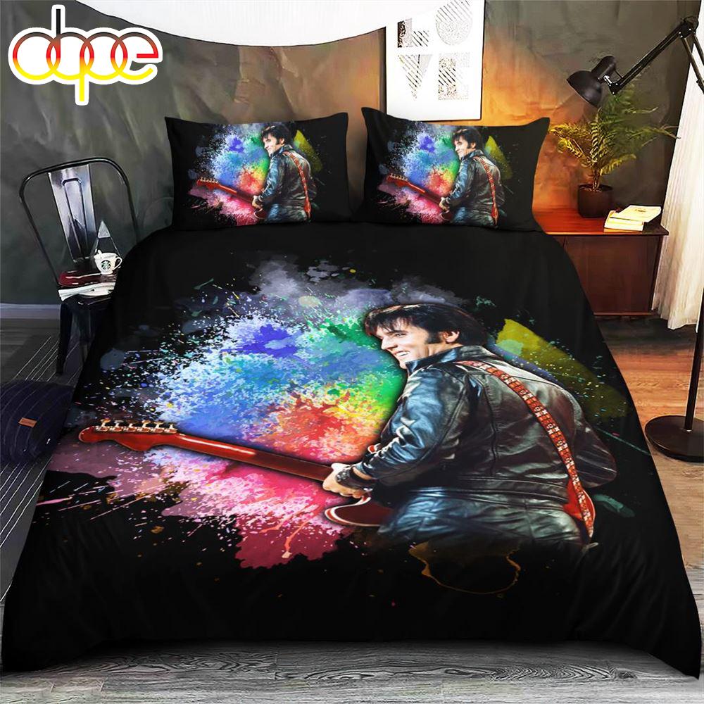 Elvis Presley Bedding Set Christmas For Fans  Gift For Christmas