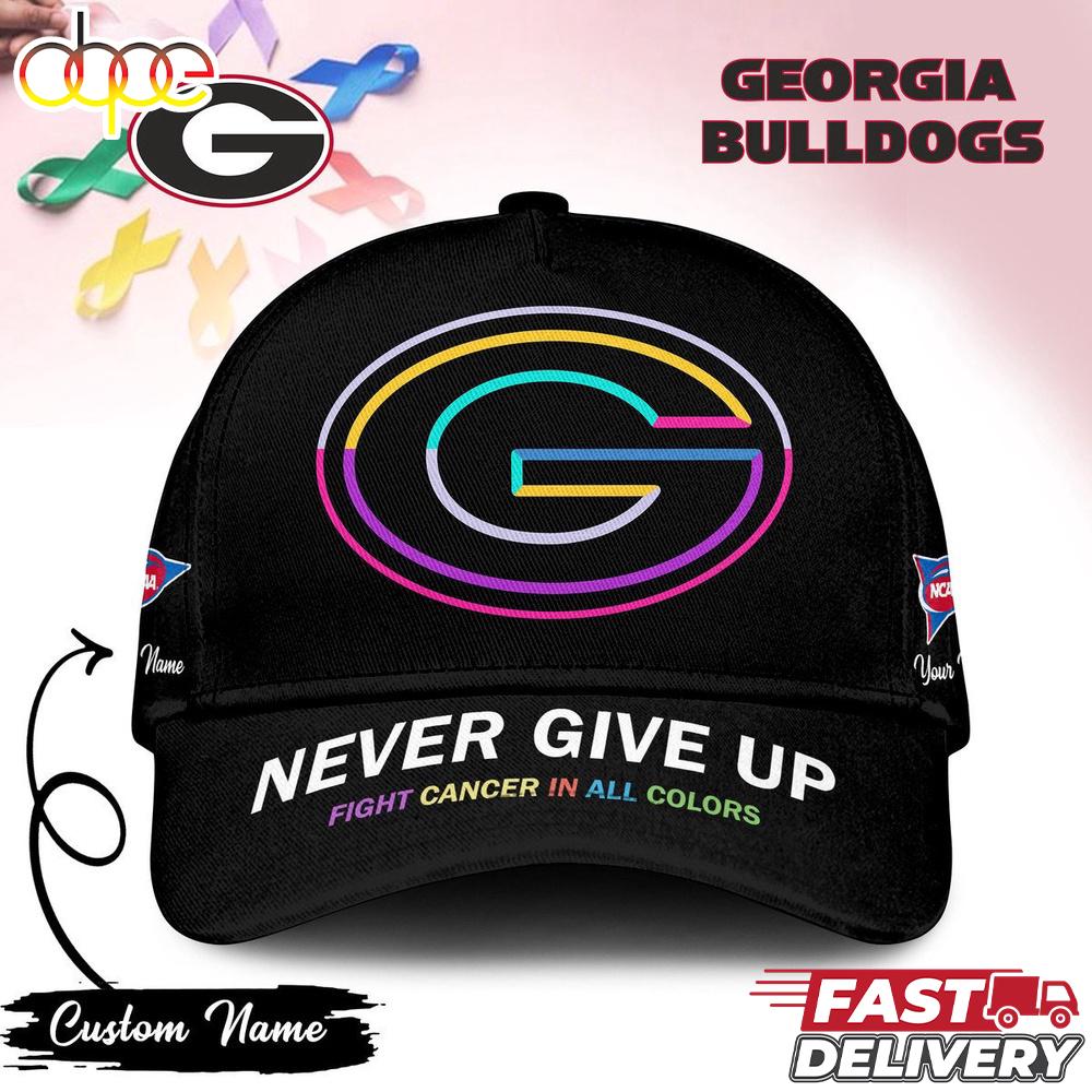 Georgia Bulldogs NCAA Fight Cancer In All Colors Baseball Cap