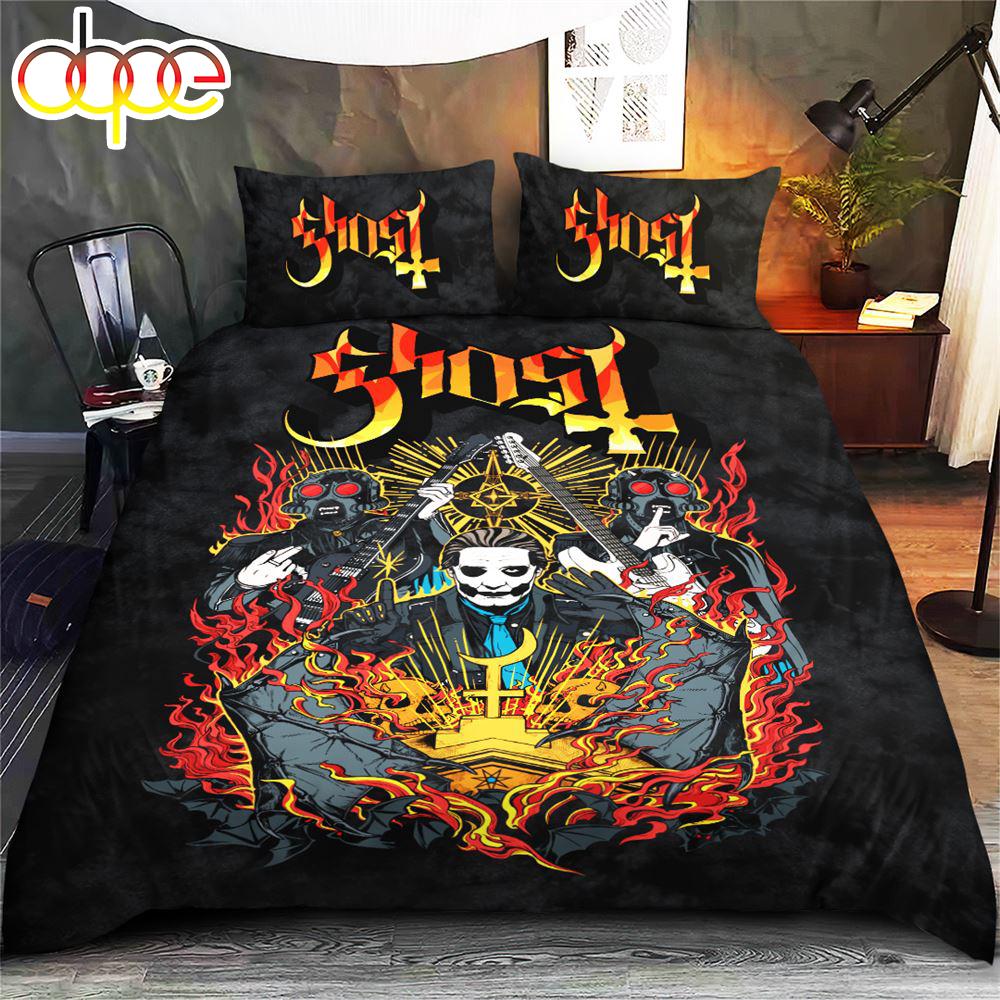 Ghost Band Bedding Set Merry Christmas Gift Fans  Gift For Christmas