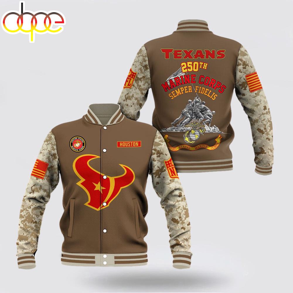 Houston Texans x US Marine Corps Baseball Jacket