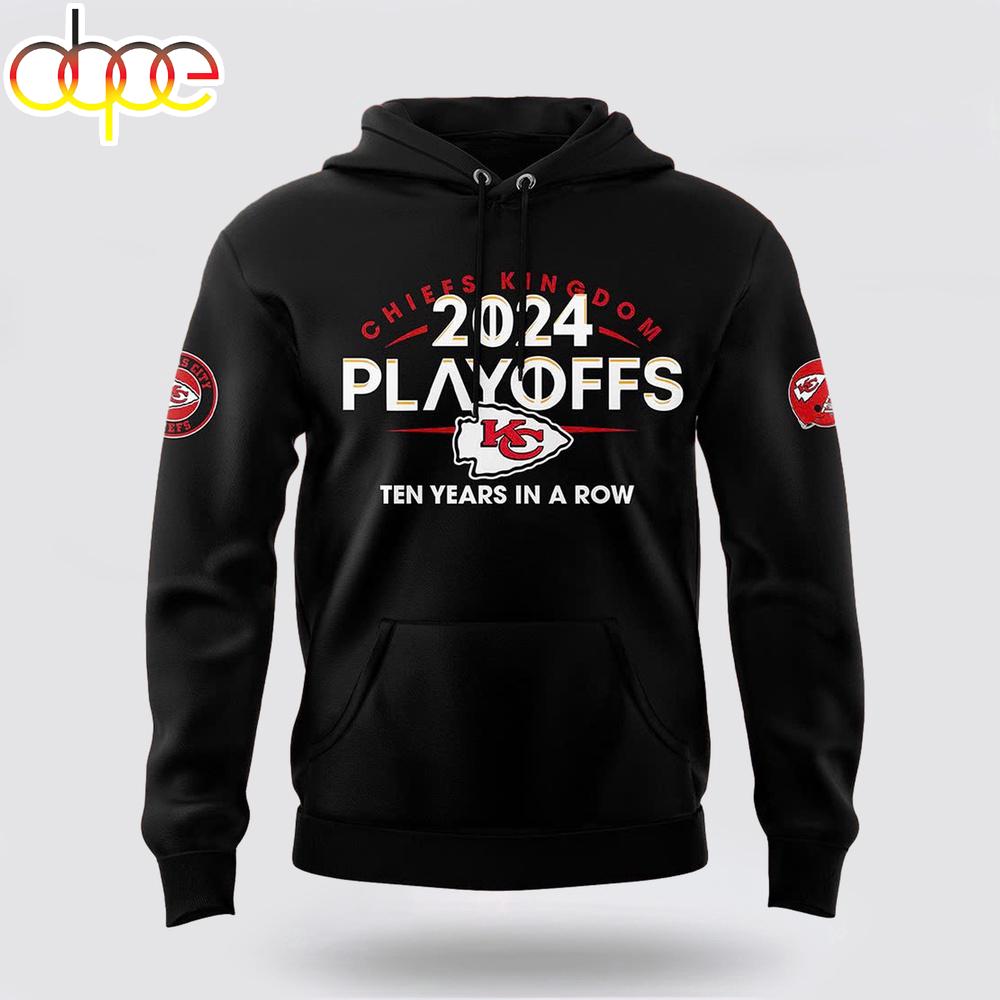 Kansas City Chiefs 2024 NFL Playoffs AFC West Clinched3D Hoodie
