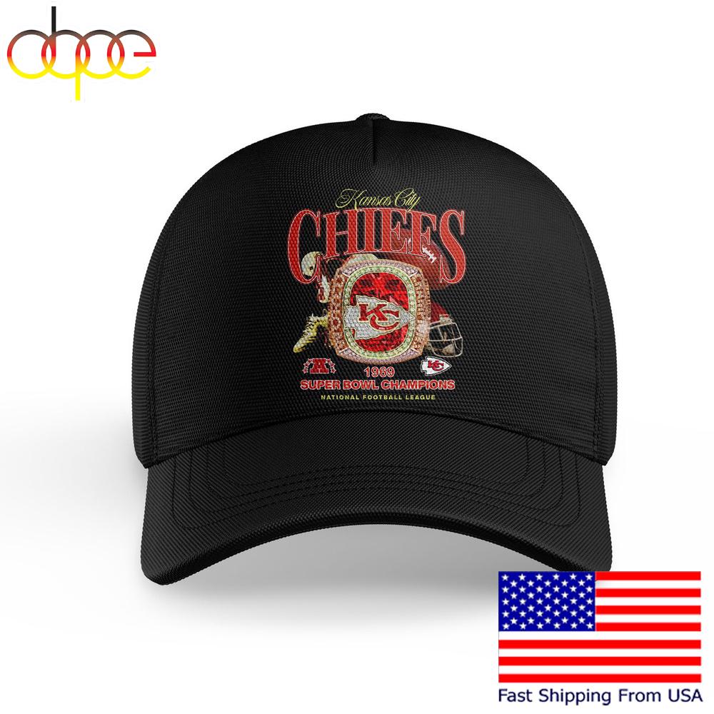 Kansas City Chiefs Anniversary Super Bowl Champions 1969 Baseball Cap  For Fans