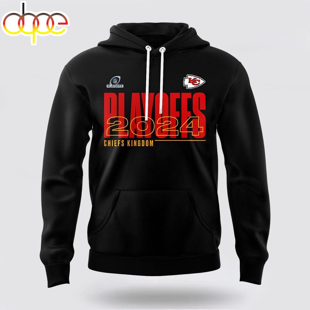 Kansas City Chiefs Kingdom 2024 Playoffs Clinched 3D Hoodie