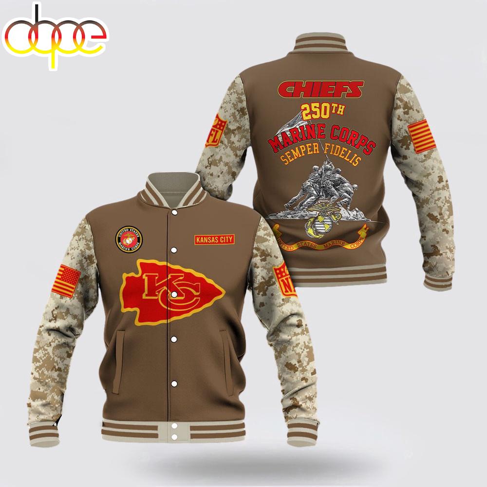 Kansas City Chiefs x US Marine Corps Baseball Jacket