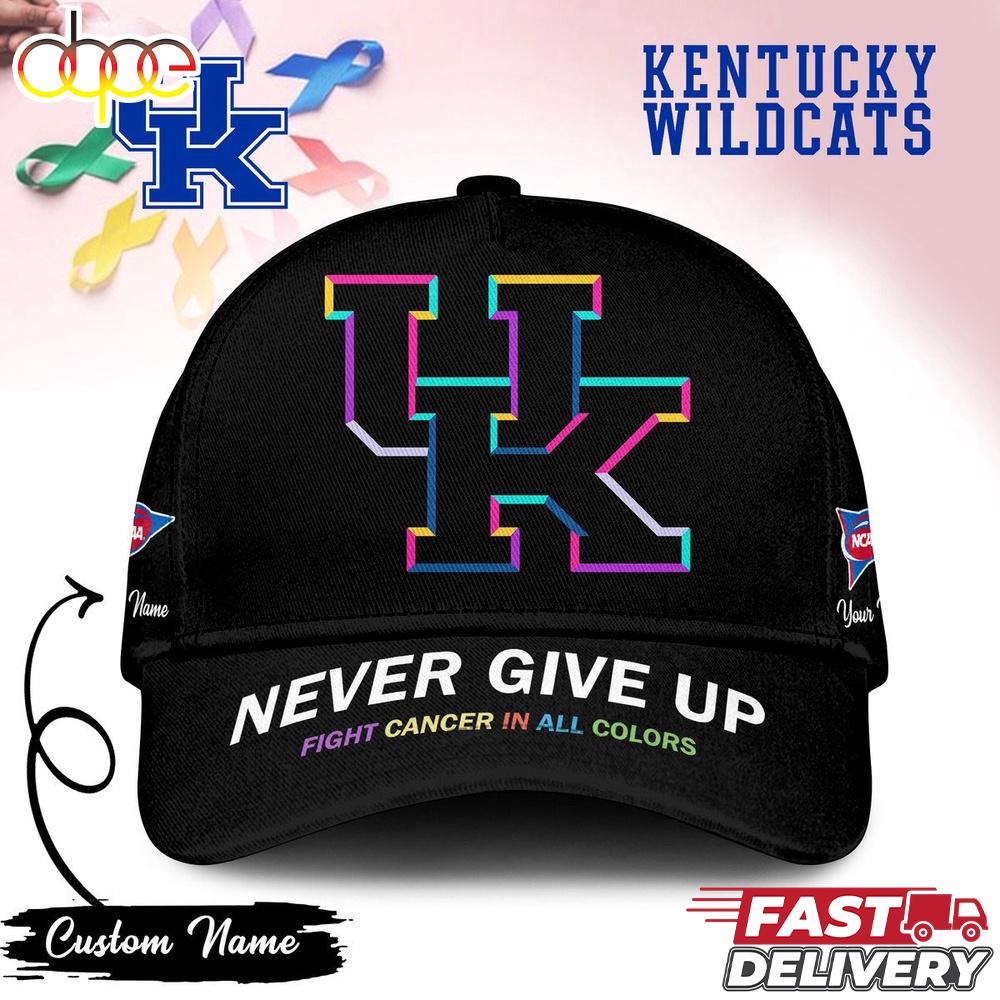 Kentucky Wildcats NCAA Fight Cancer In All Colors Baseball Cap
