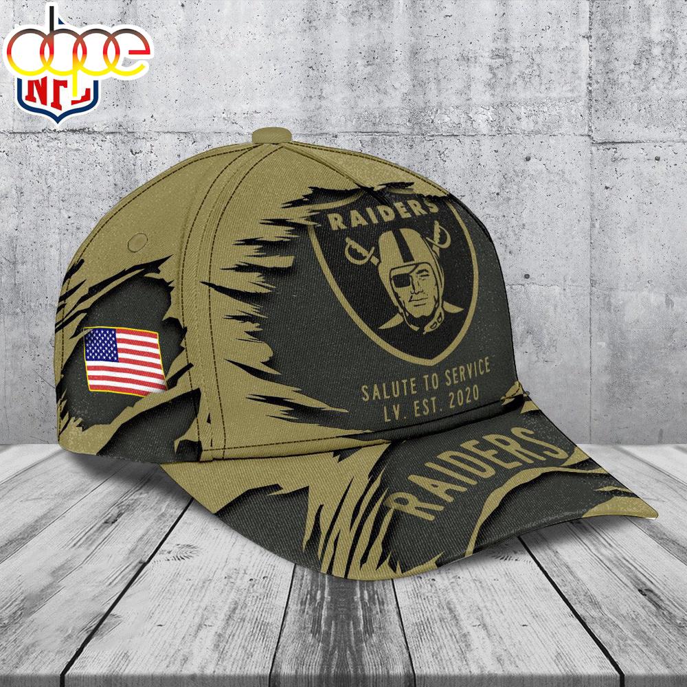 Las Vegas Raiders 2025 Salute to Service Classic Baseball Cap