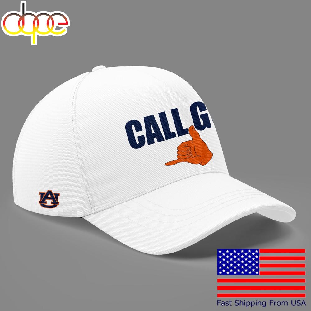 Limited Edition Auburn Tiger Basketball Call God White Baseball Cap  For Fans