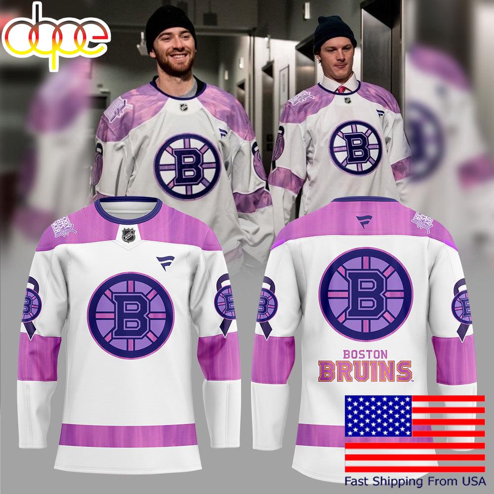 Limited Edition Boston Bruins Fights Cancer Jersey Hockey Jersey