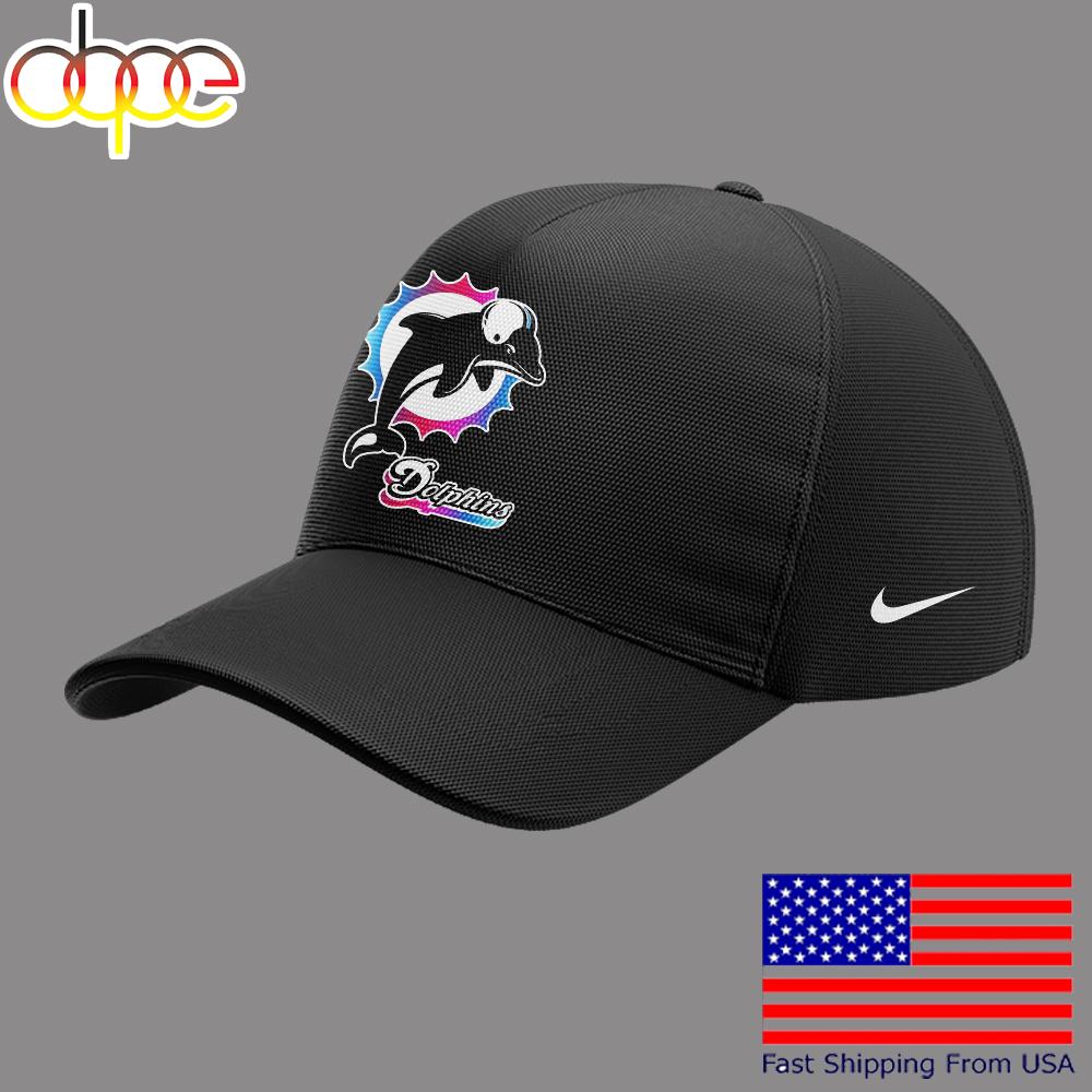 Limited Edition Dolphins Football Vice City Black Cap  For Fans