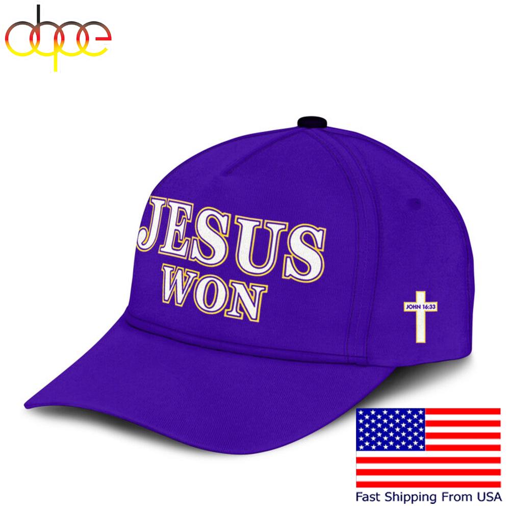 Limited Edition Lsu Tigers Jesus Won Blue Baseball Cap  For Fans