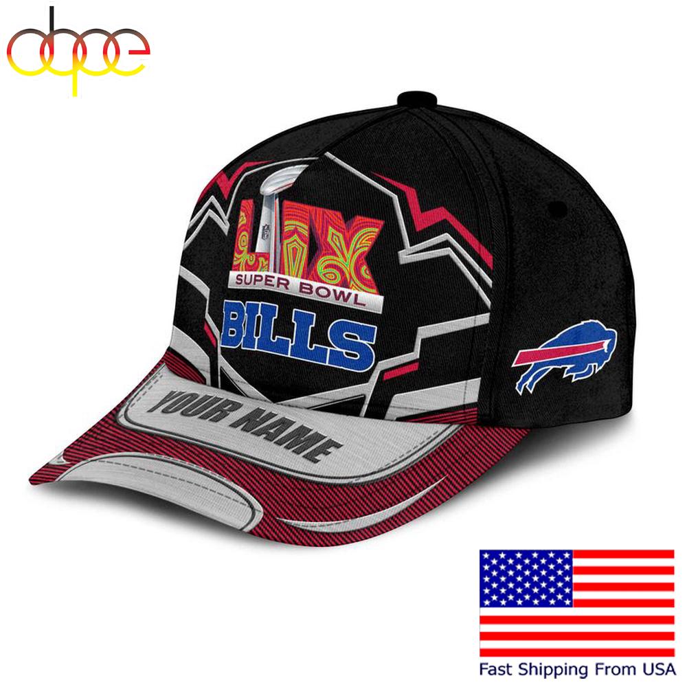 Limited Edition NFL Buffalo Bills Super Bowl LIX Custom Baseball Cap