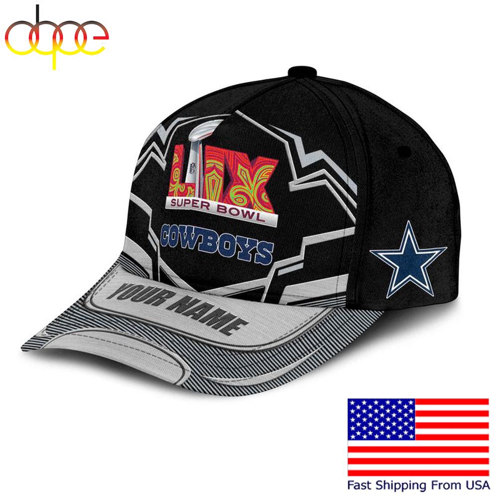 Limited Edition NFL Dallas Cowboys Super Bowl LIX Custom Baseball Cap