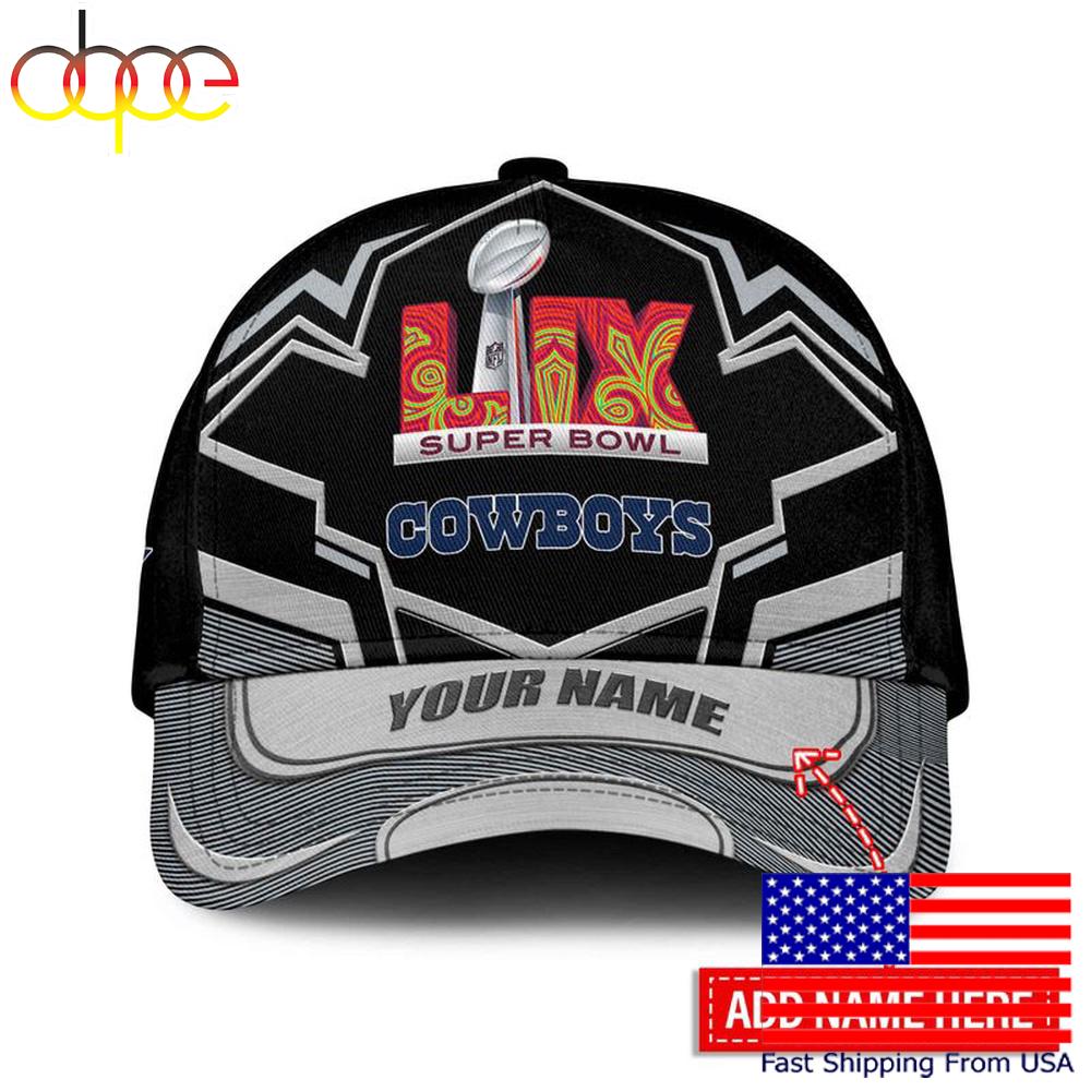 Limited Edition NFL Dallas Cowboys Super Bowl LIX Custom Baseball Cap