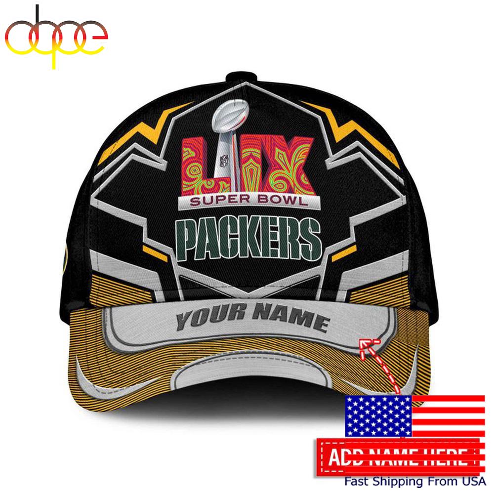 Limited Edition NFL Green Bay Packers Super Bowl LIX Custom Baseball Cap