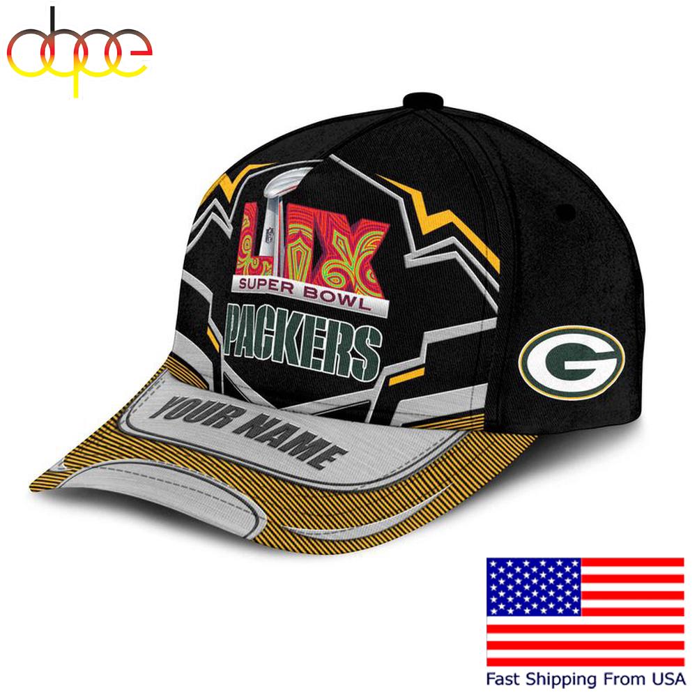 Limited Edition NFL Green Bay Packers Super Bowl LIX Custom Baseball Cap