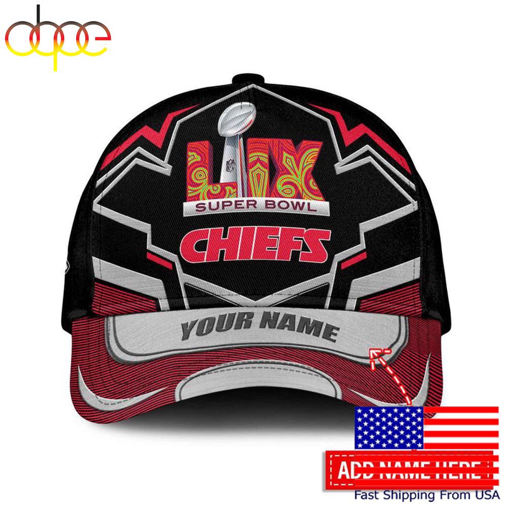 Limited Edition NFL Kansas City Chiefs Super Bowl LIX Custom Baseball Cap