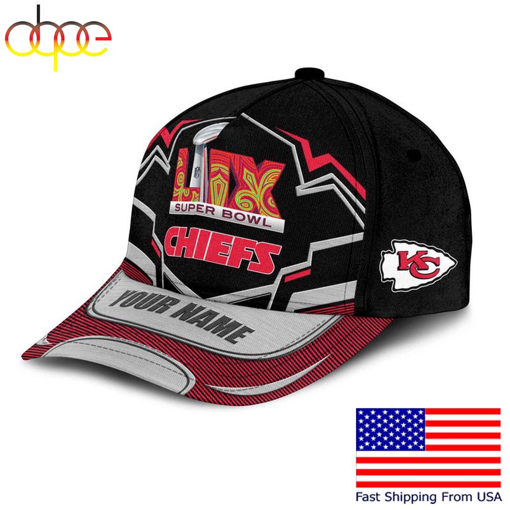 Limited Edition NFL Kansas City Chiefs Super Bowl LIX Custom Baseball Cap