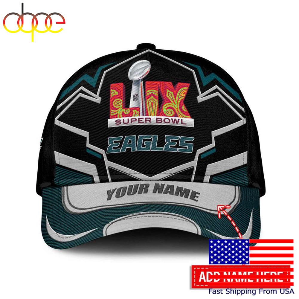 Limited Edition NFL Philadelphia Eagles Super Bowl LIX Custom Baseball Cap