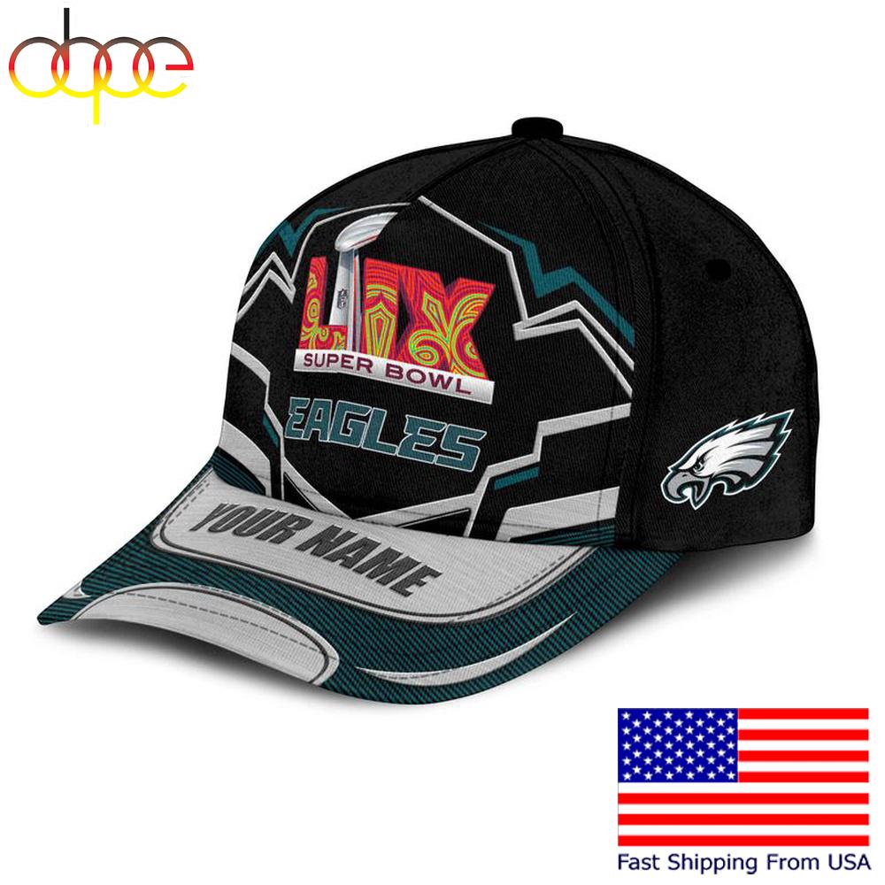 Limited Edition NFL Philadelphia Eagles Super Bowl LIX Custom Baseball Cap