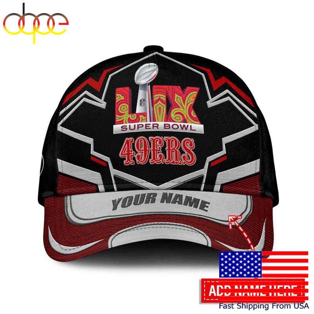 Limited Edition NFL San Francisco 49ers Super Bowl LIX Custom Baseball Cap
