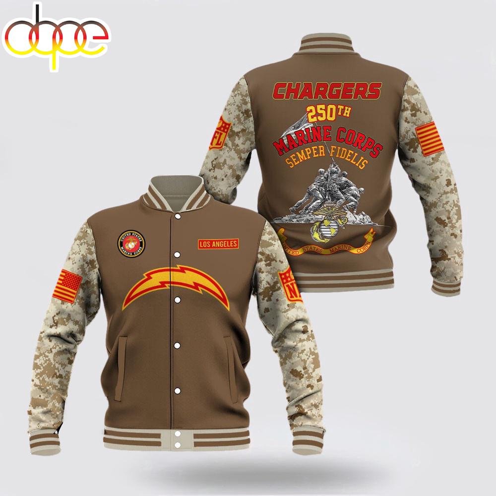 Los Angeles Chargers x US Marine Corps Baseball Jacket