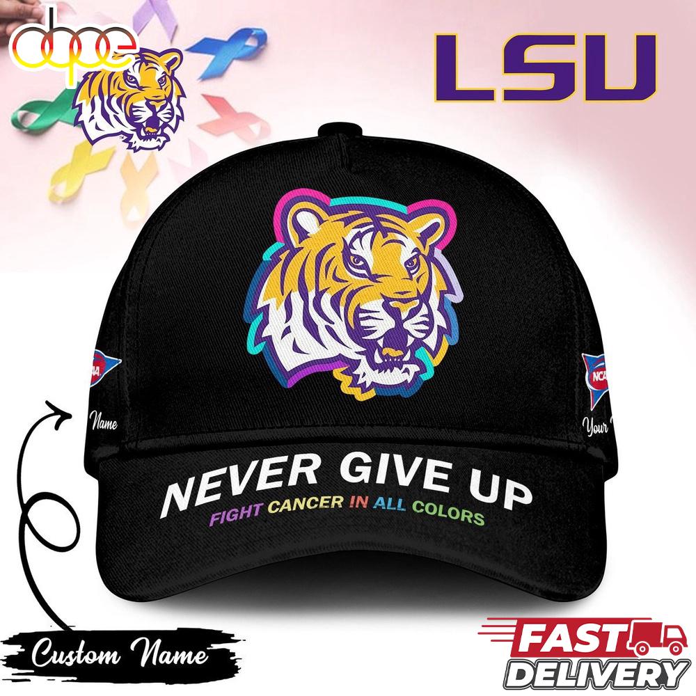 LSU Tigers NCAA Fight Cancer In All Colors Baseball Cap