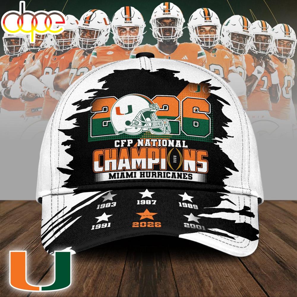 Miami Hurricanes NCAA 2026 CFP National Champions Baseball Cap