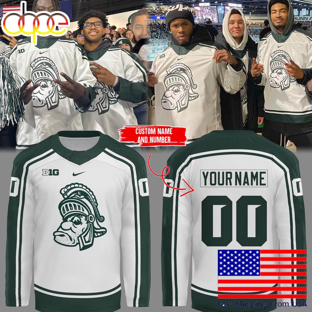 Michigan State Spartans NCAA 2025 Logo Limited Custom Hockey Jersey