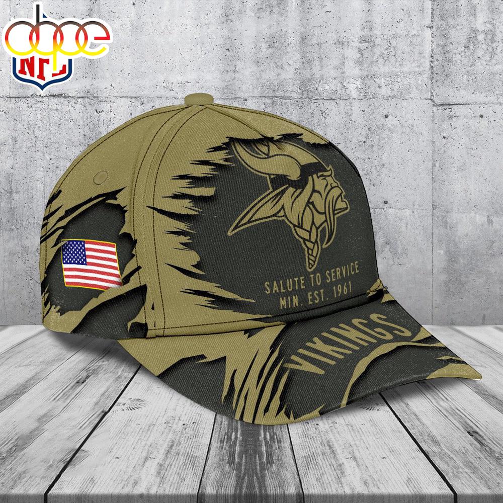 Minnesota Vikings 2025 Salute to Service Classic Baseball Cap