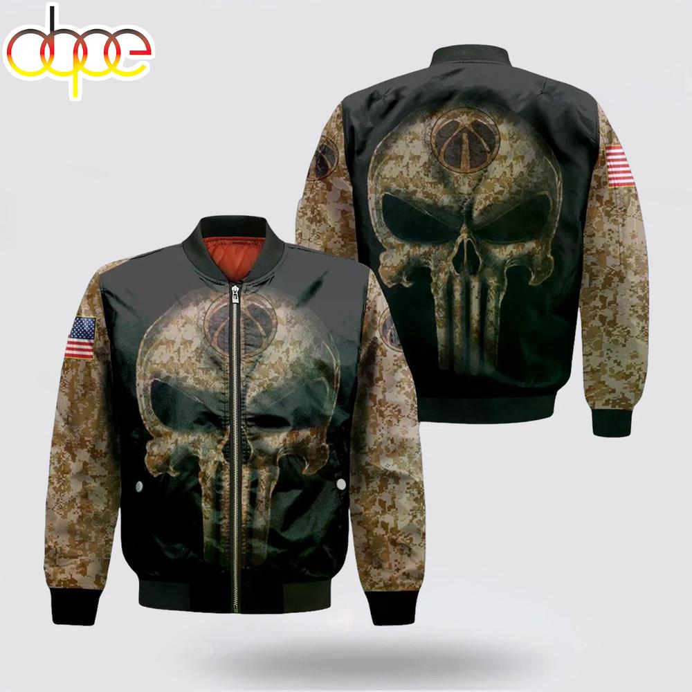 MLB Camouflage Skull Washington Wizards American Flag Bomber Jacket for Men Women