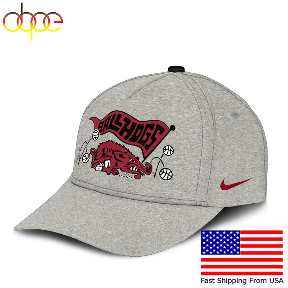 NCAA Arkansas Basketball Coach John Calipari Gray Cap, Retro Baseball Cap